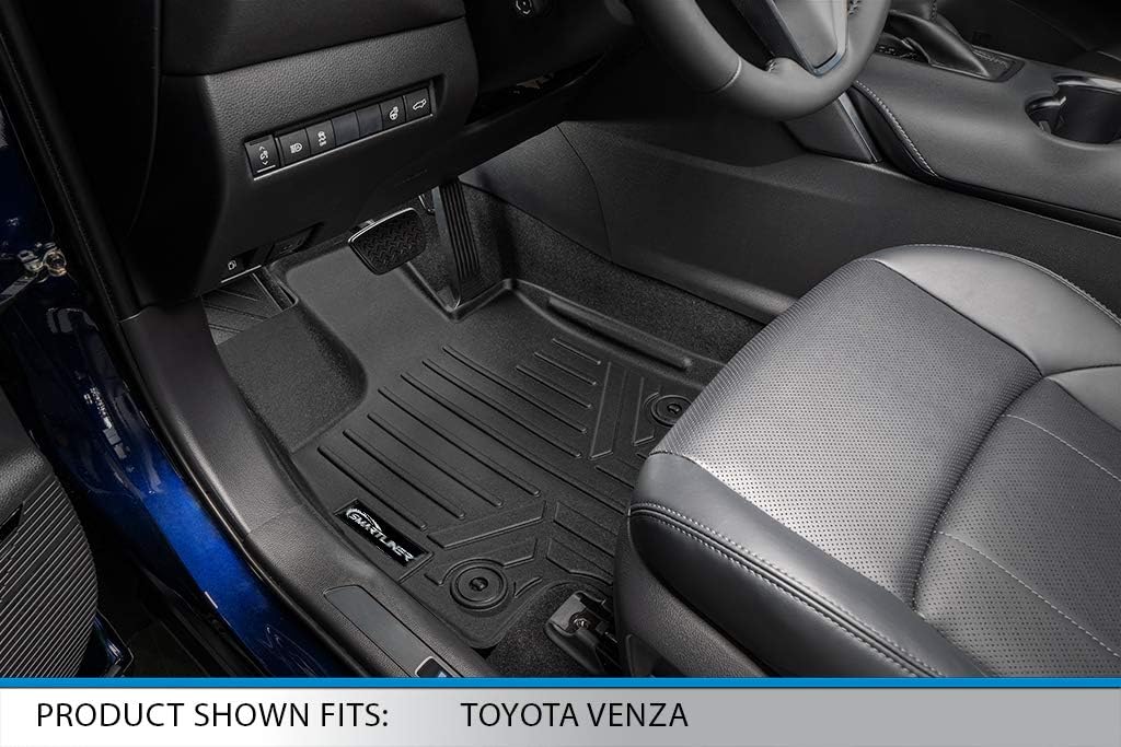 SMARTLINER Custom Fit All Weather 2 Row Floor Mats Liner Set Compatible with 2021-2024 Toyota Venza