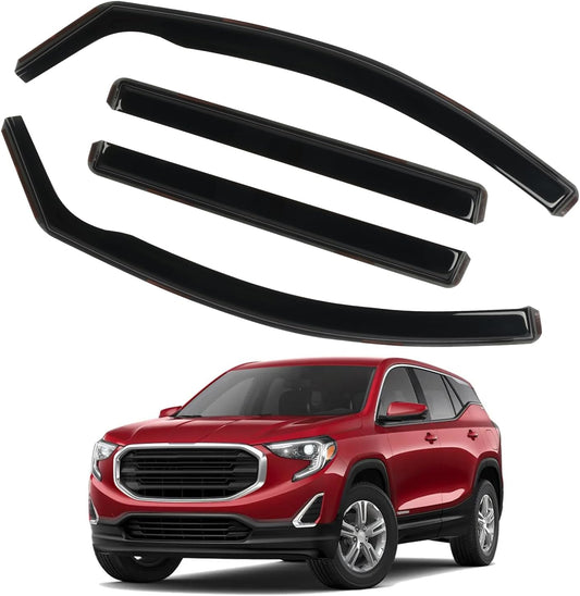 Window Visor Fit for GMC Terrain 2018-2024, in Channel Window Rain Guards, Smoke Tinted Vent Window Visors, Vent Shade Shield, 2018 2019 2020 2021 2022 2023 2024, 4pcs