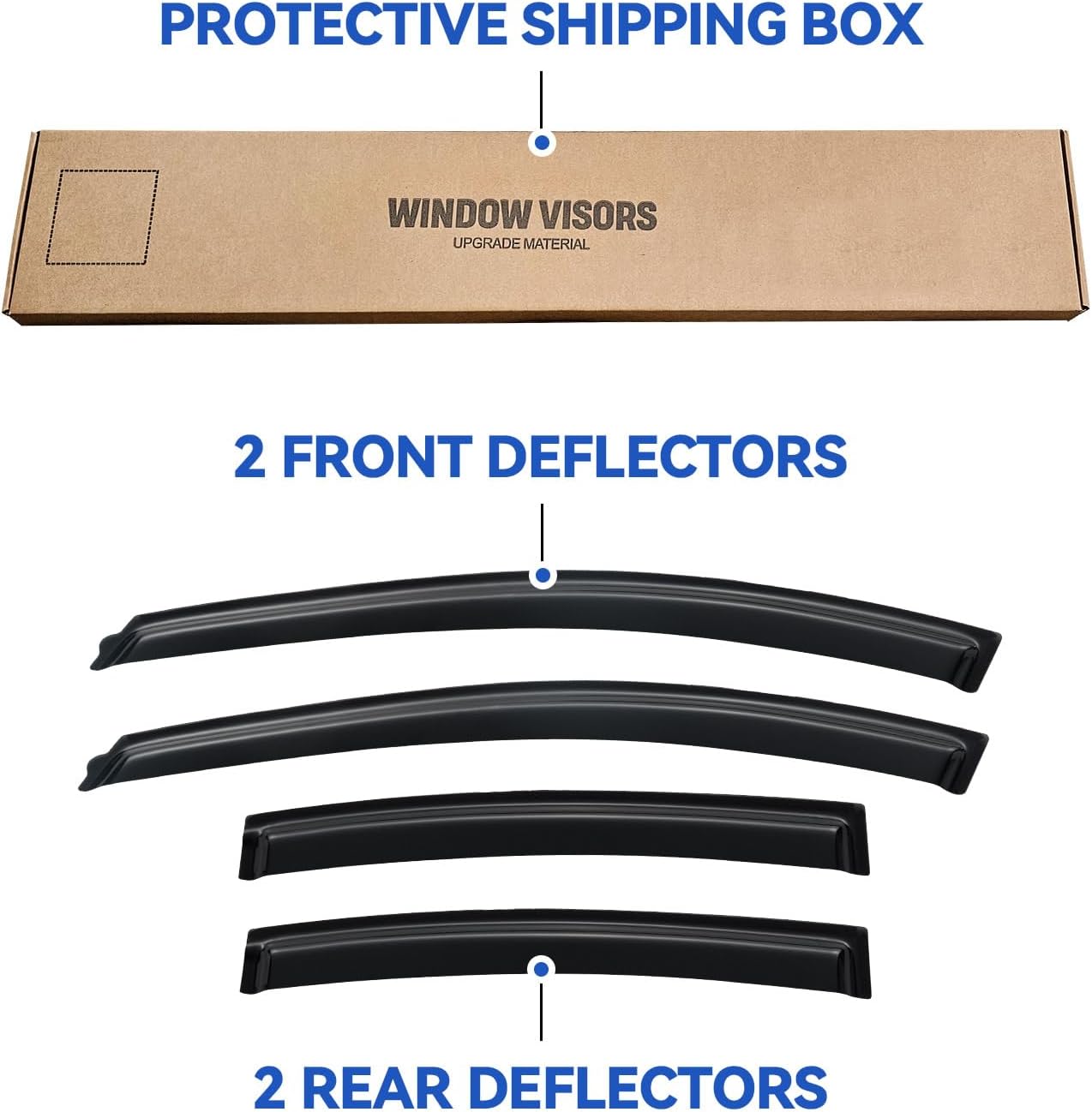 Window Visors Rain Guards Shield for 2011-2015 Cruze Sedan, Out-Channel Window Vent Wind Deflectors Visors Shades for 2016 Cruze Limited