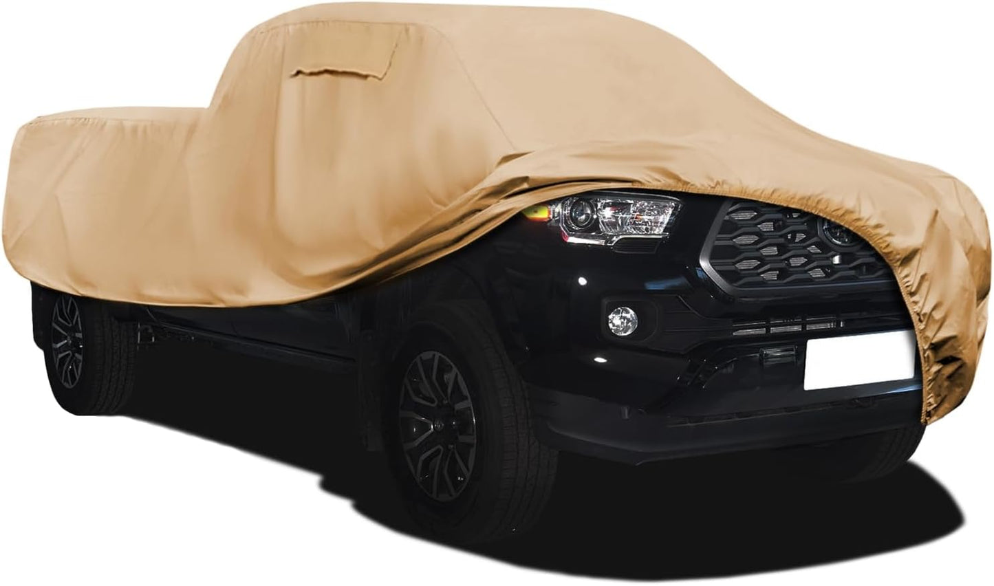 Heavy Duty Outdoor Car Cover Custom Fit for Toyota Tacoma, Windproof All Weather Waterproof Sun Rain UV Dust Snow Protection Outdoor Car Covers