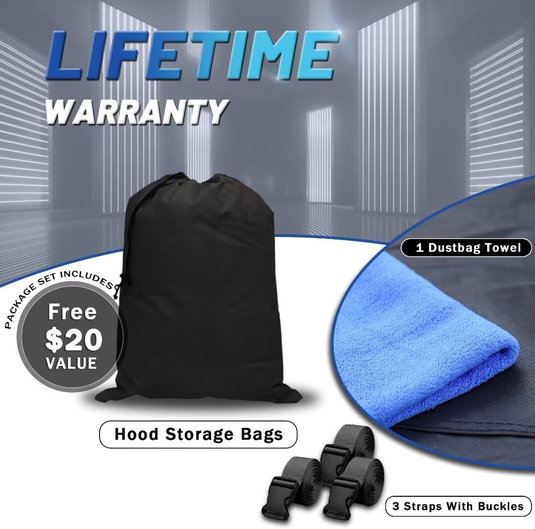 Ram 1500/2500/3500 Truck Cover Custom Fit 1994-2026 Club/Extended/Quad/Regular Cab SB (6.3'-8.1') with Door Zipper, 12 Layers Full Exterior Pickup Truck Cover Waterproof All Weather.