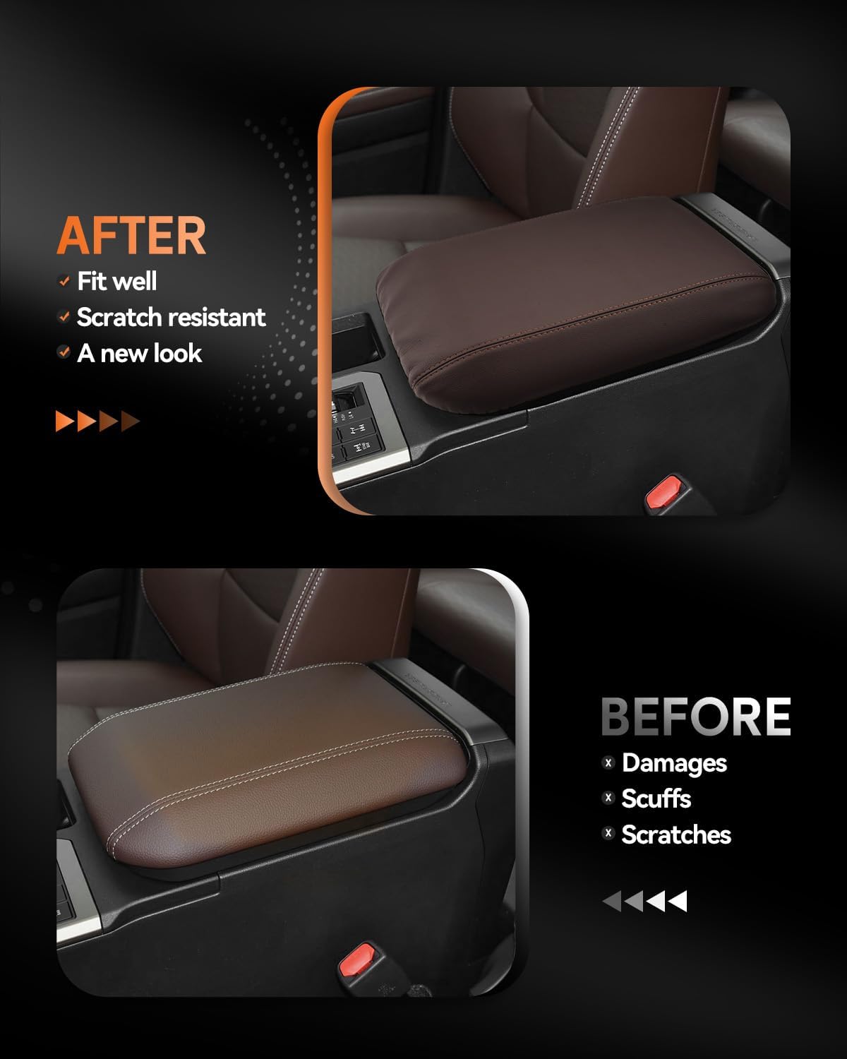 CDEFG for 2024 2025 Toyota Land Cruiser 250 Center Console Cover Armrest Box Cover for Land Cruiser (1958, Land Cruiser) Accessories Arm Rest Protector