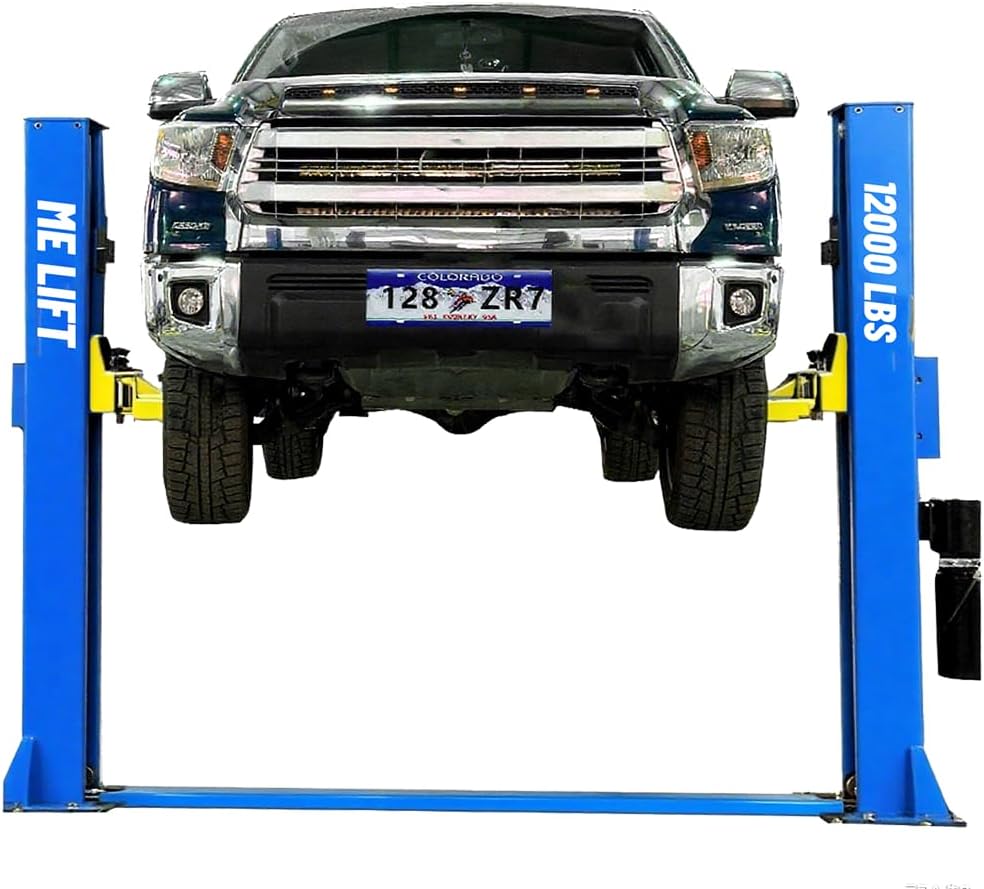 ME 12000lbs 2 Post Lift Automotive Car Lift Single Point Lock Release Two Post Car Lift for Home Garage and Shop ME-H1200