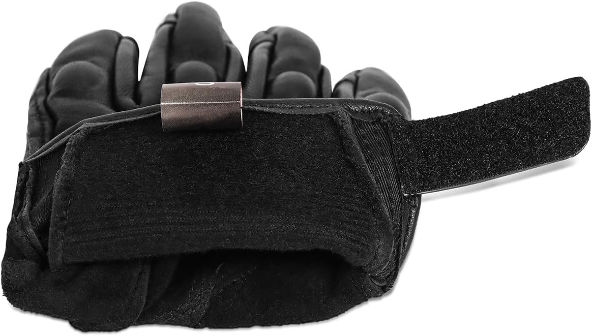 Full Finger Goat Skin Leather Touch Screen Motorcycle Gloves Men/Women S,M,L,XL,XXL (Non-Perforated, XL)