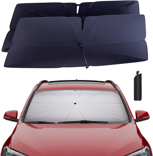 Windshield Sun Shade Umbrella for 2016-2022 BMW X1 Accessories: Custom Fit 240T Silver, Double Thickened, Foldable Sunshade Front Window Sun Visor, Ultimate 99% UV Blocking for sDrive28i, xDrive28i