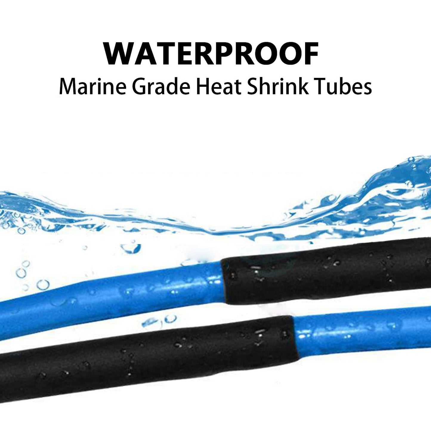 3:1 Ratio Heat Shrink Tubing Roll Adhesive Lined Industrial Marine Grade Dual Wall Heat Shrink Tube Waterproof and Sealed Black (1/2 inches(12.7 mm), 30 Feet)