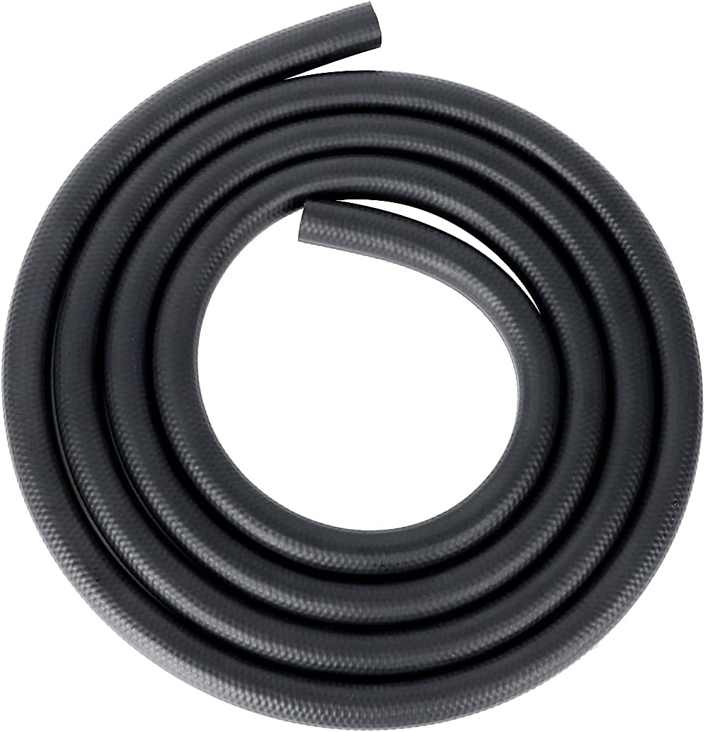 LokoCar Rubber Fuel Hose Line Push Lock 3/8" ID SAE 30R7 NBR 5ft 300PSI Black
