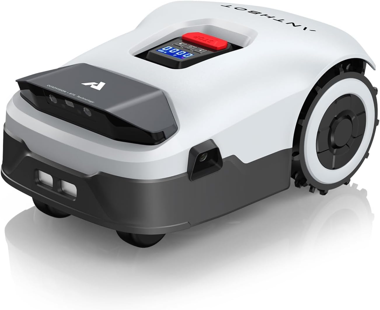 Robot Lawn Mower NO Wire - 0.5 Acre, Full Band RTK+4-Eye Vision Robotic Lawnmower, Automatic Mapping, 20 Multi-Zone Management, Accurate Obstacle Avoidance, Intelligent Anti-Theft, APP Control