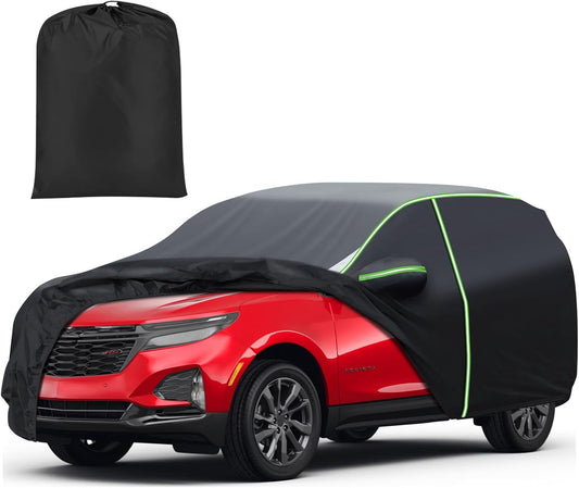 Mixsuper Liner Car Cover for Chevrolet Equinox/GMC Terrain 2005-2026, 7 Layers Full Car Cover All Weather Car Covers for Chevy Equinox, Waterproof Outdoor Cover with Zipper Door Reflective Strips