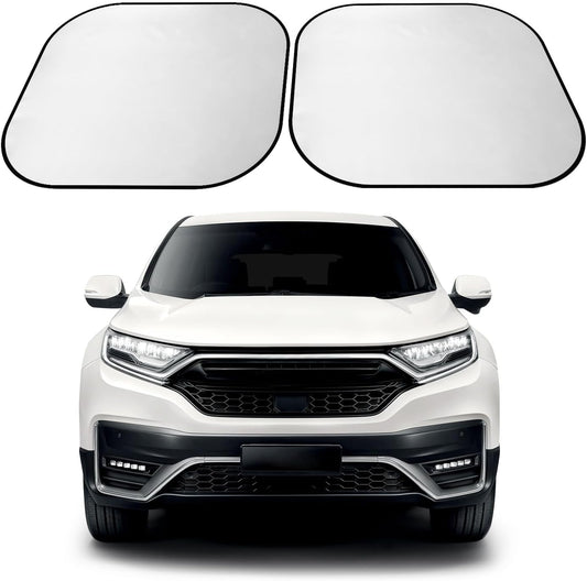 ARANA Car Windshield Sun Shade 2 Piece丨240T Thickened Front Window Sunshades Blocking 99% UV & Heat丨2025 Upgrade Sun Visor Keeps Car Cool丨Universal Fit for Sedan, SUV, Truck, Medium 31"x28"