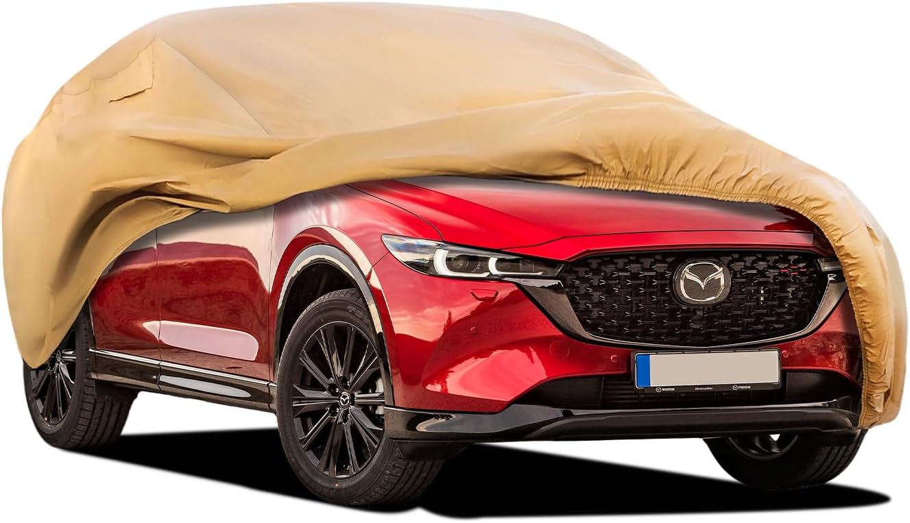 Heavy Duty Outdoor Car Cover Custom Fit for Mazda CX-5,Windproof All Weather Waterproof Sun Rain UV Dust Snow Protection Outdoor Car Covers