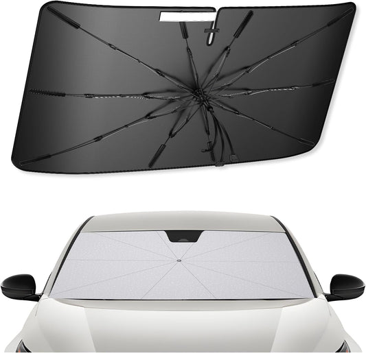 SXCY for 2023-2025 Mazda CX50 Windshield Umbrella Sunshade [Easier Foldable] for 2025 Mazda CX50 Accessories 2024 CX50 Sunshade Umbrella for 2025 CX50 Windshield Sun Shade Umbrella Car Sun Protection