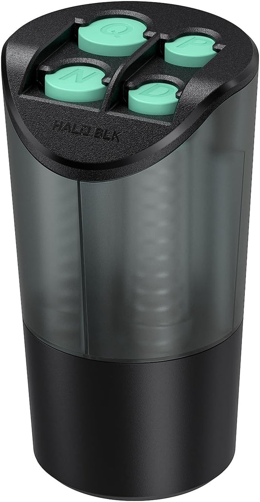 HALOBLK Large Capacity Coin Holder for Car Change Organizer, Compatible with Most Vehicles & Trucks, Black-2Pack