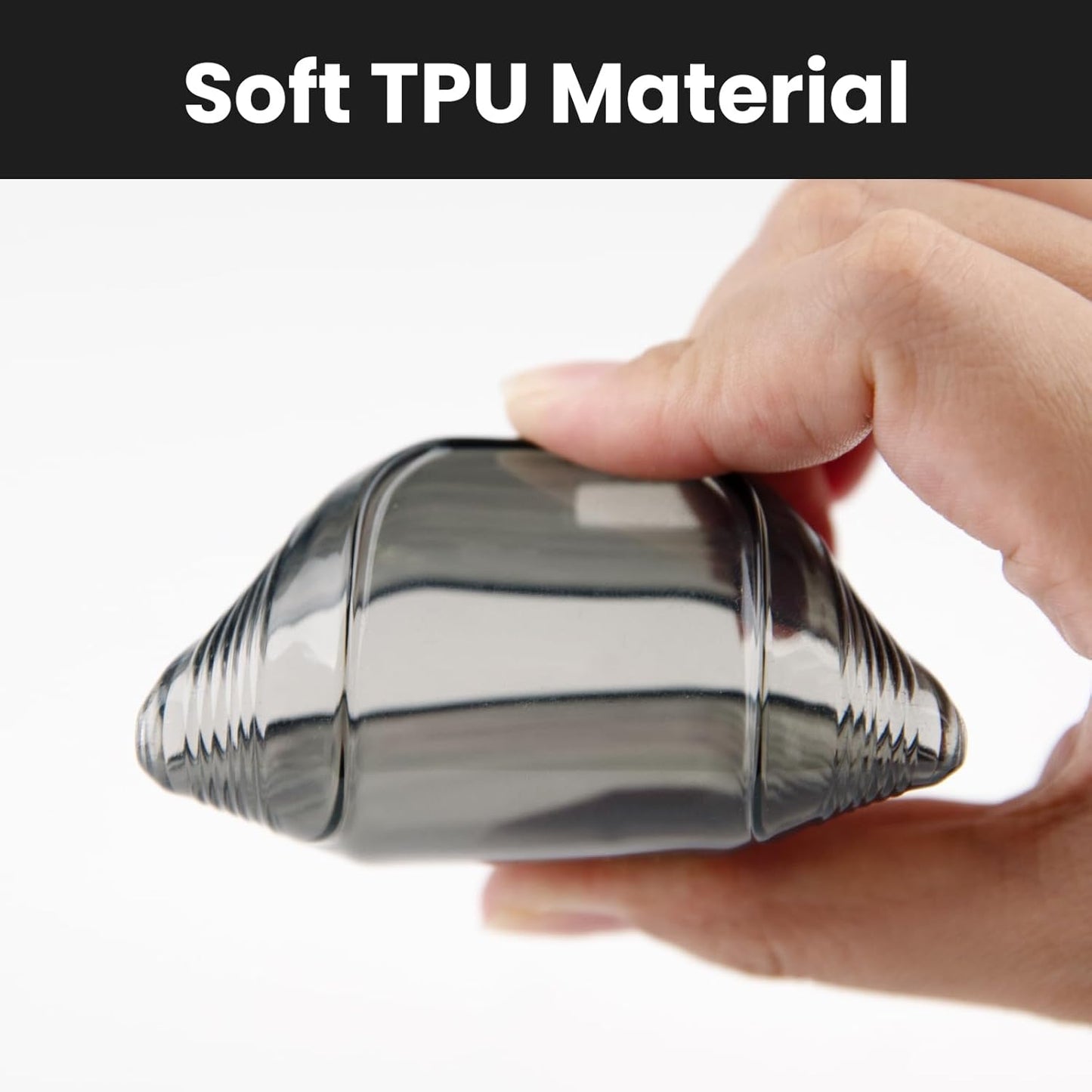 OLLEN Clear TPU Key Fob Cover, Fit for Toyota Camry 2025 2026, for Land Cruiser 2019-2026~, Compatible with Tundra 2022-2026~ etc, Car Key Protector, Grey, 1 Pcs