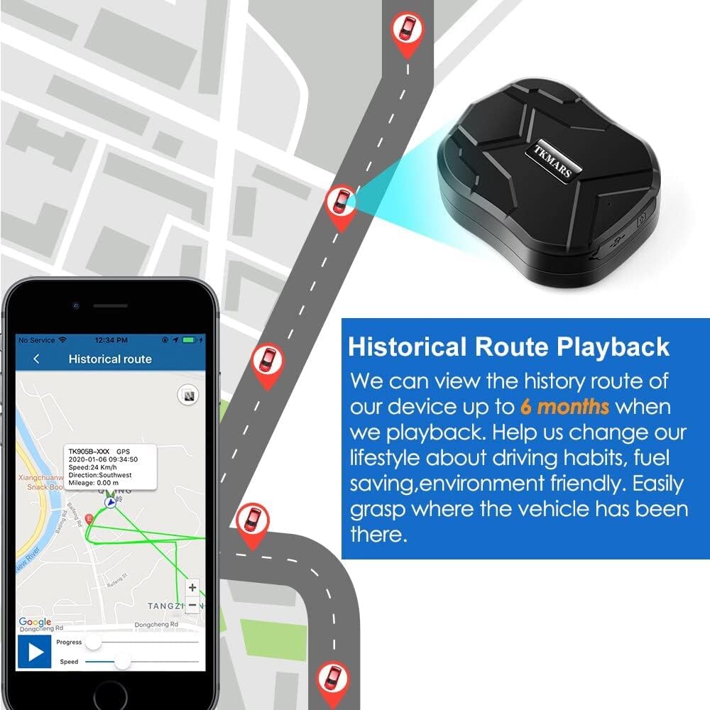 GPS Tracker for Vehicles 4G TK905B 10000mAh Long Battery Life, Car GPS Tracking Device Magnetic, Unlimited Distance Real-Time Tracking Rastreador Motorcycle Camping Car, APP No Subscription