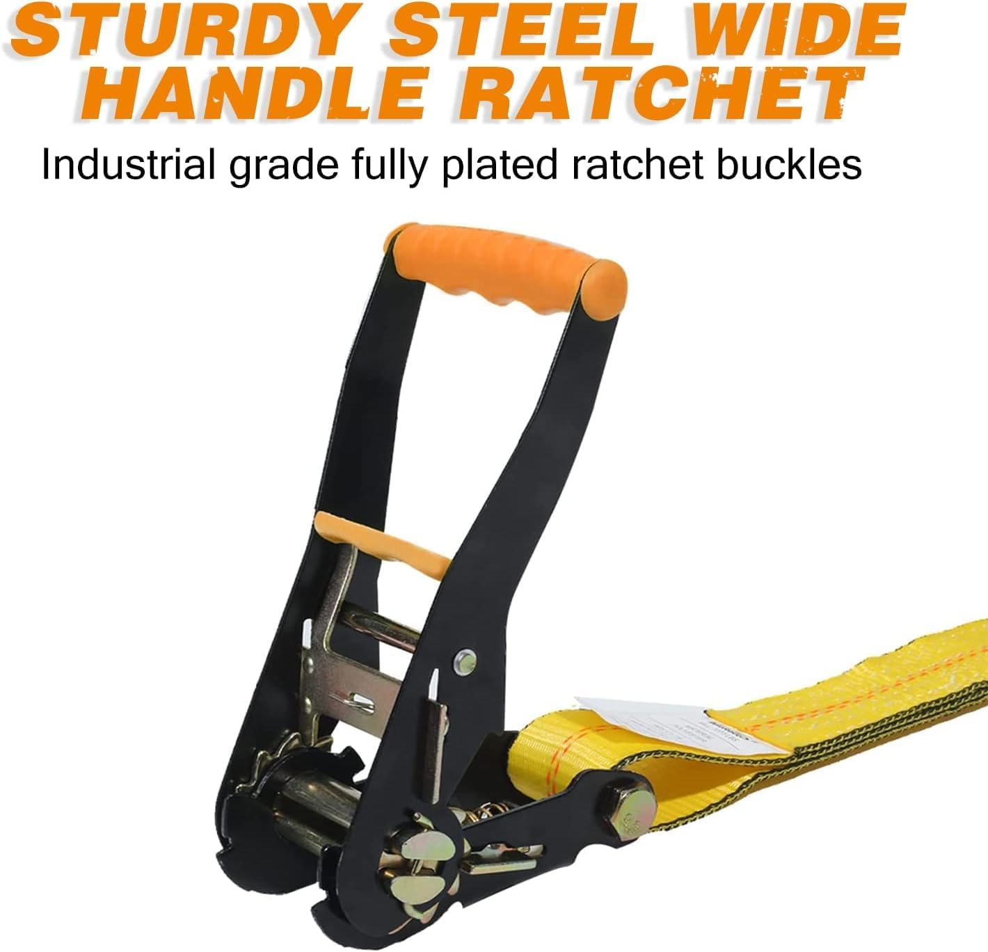 Complete Axle Straps Tie Down Kit 2" x10' Heavy Duty Vehicle Tie Down Strap-Breaking Strength 10,000lbs-Working Load Limit 3,333lbs-Car Tire Straps for Car, Truck, UTV & More