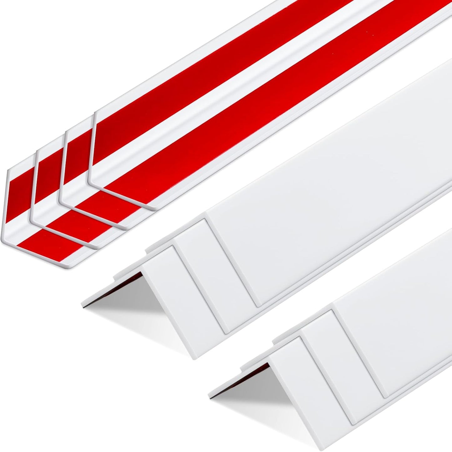 Sasylvia 10 Pcs Wall Corner Protector Guards, 1-1/8 x 48 Inches Self Adhesive Vinyl Corner Trim Molding, Avoid Scratching Scuffs, Ease Install & Cleaning for Door Countertop Furniture Protection