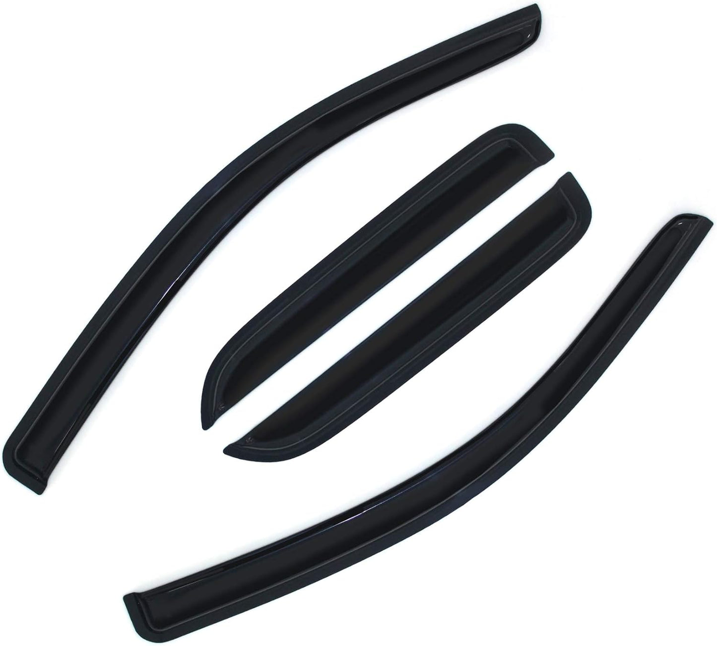 Smoke Sun/Rain Guards Window Visor Compatible with 2014-2018 Chevy Silverado/GMC Sierra Double Cab Wind Deflector 4pcs 94528