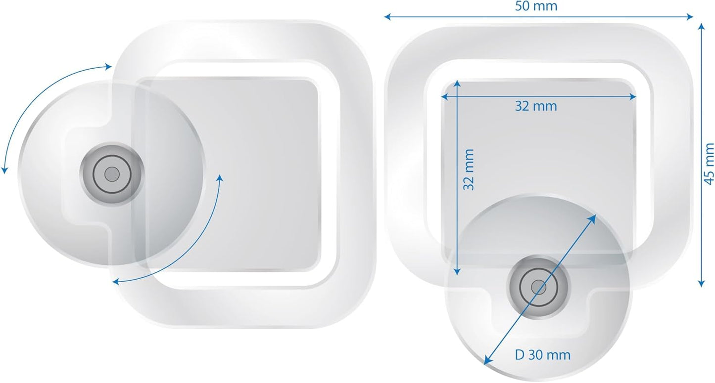 4X Parking Permit, Ticket and Note Holder for Car Windscreen, Clips with Removable Suction Cup, Avoid Parking fine, Set of 4 (Made in Germany) Transparent