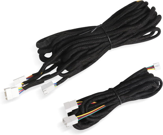 2PCS RGB Acrylic Interior Car LED Strip Light Extension Wire, which fit for RGB Main Controller Connects and sub-Controller kit (not Including), Not fit dreamcolor 1 Lights