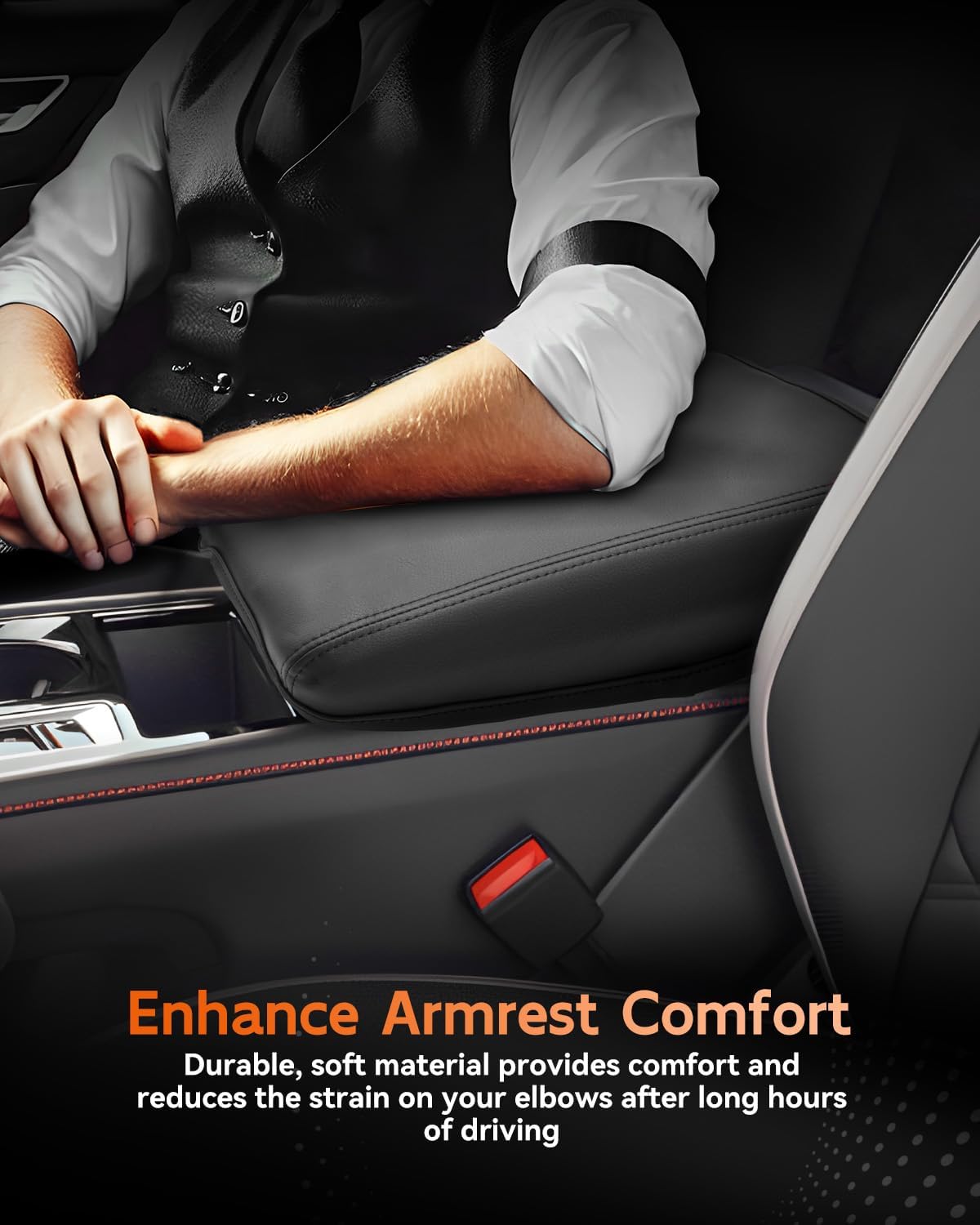 CDEFG for Volkswagen Atlas 2024 2025 Center Console Cover Armrest Box Cover for VW Atlas (SE, Peak Edition, SEL, Cross Sport, SEL Premium R-Line) Accessories Console Arm Rest Protector