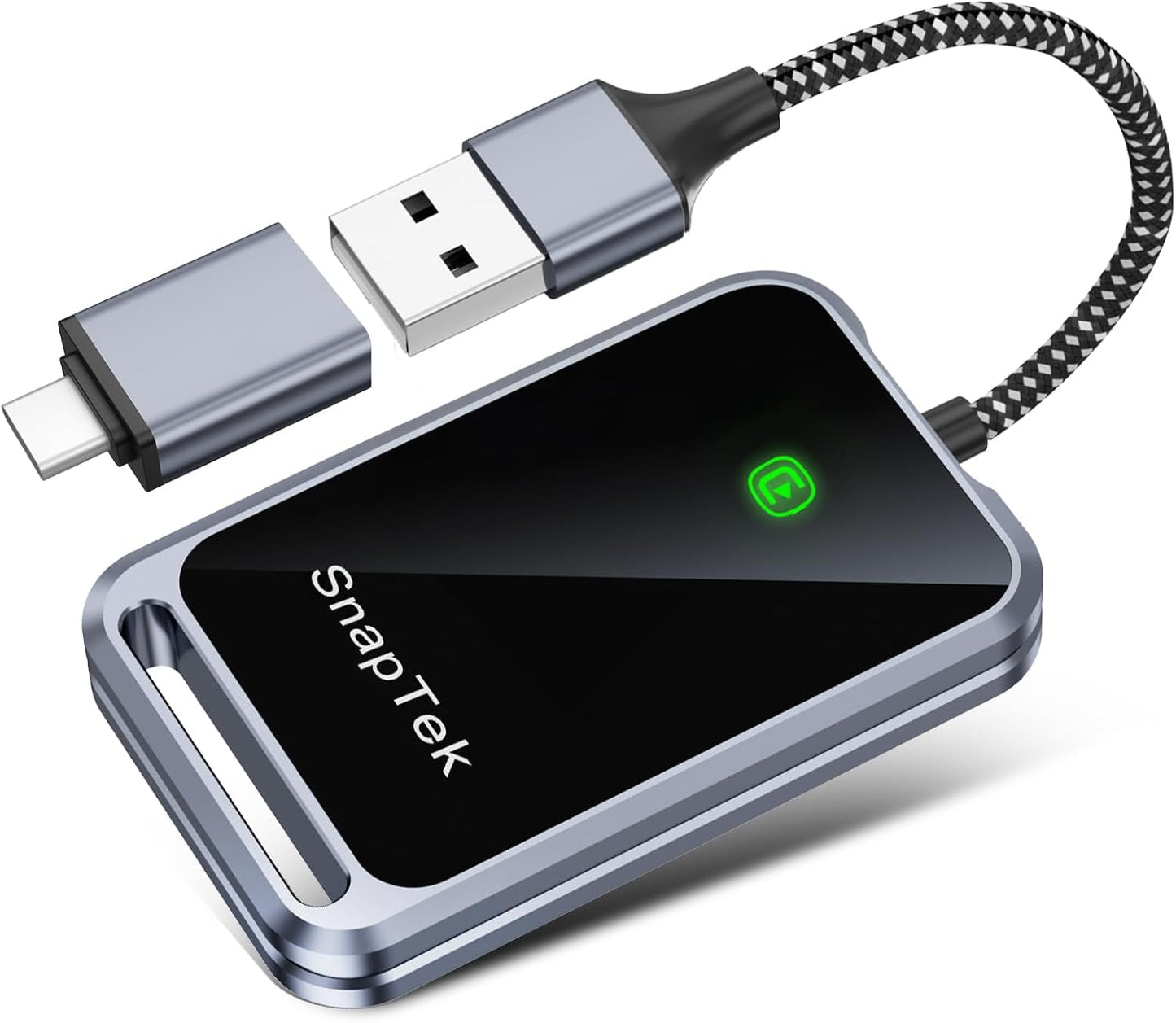 Wireless CarPlay Adapter for Apple iPhone, Convert Wired to Wireless CarPlay Dongle, Plug & Play, Stable Connection Compatible with Cars 2016+ & iOS 10+ (Auto-Reconnect, Gray)