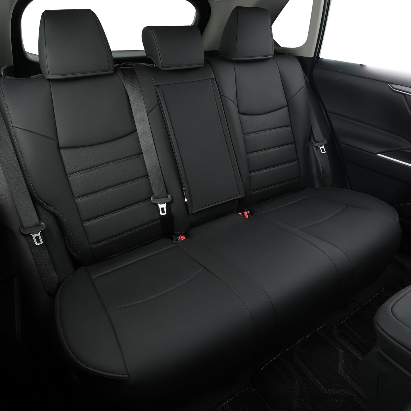 RISINGSTAR Rav4 Seat Covers, fit 2019-2025 Toyota Rav4 XLE LE XLE Premium Limited Base SUV, not for Adventure and TRD-Off(Black)