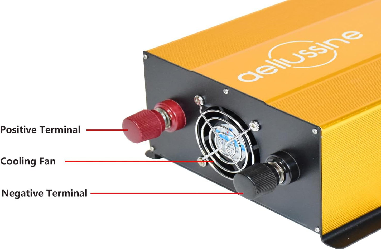 1000W Pure Sine Wave Inverter-36V DC to 110V 120V AC Power Converter with 2 AC Outlets, 36 Volt Power Inverter for Truck, Rv, Camping, Home, Emergency Power