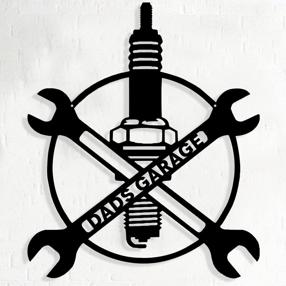 Personalized Papa's Custom Metal Workshop Sign For Mechanic - Perfect Dad's Birthday Gift, Custom Name For Men