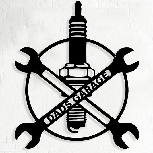 Personalized Papa's Custom Metal Workshop Sign For Mechanic - Perfect Dad's Birthday Gift, Custom Name For Men