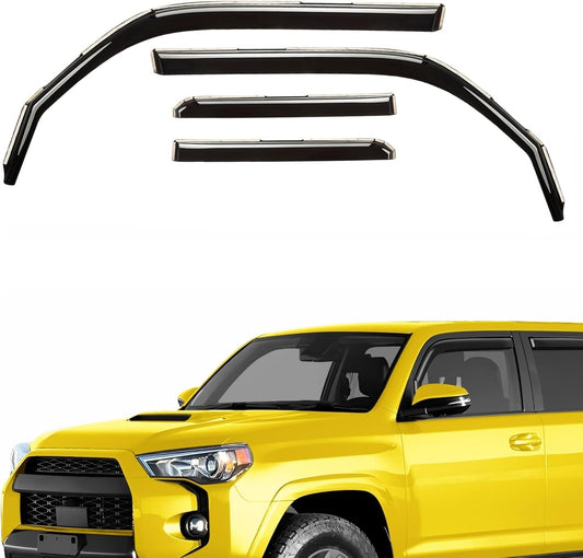 Extra Durable Window Deflectors Tape-On Window Visors Rain Guards Fit for Toyota 4Runner 2010-2024, Sun Visors, Wind Vent for Shades, Exterior Car Accessories - 4pcs. AG0112