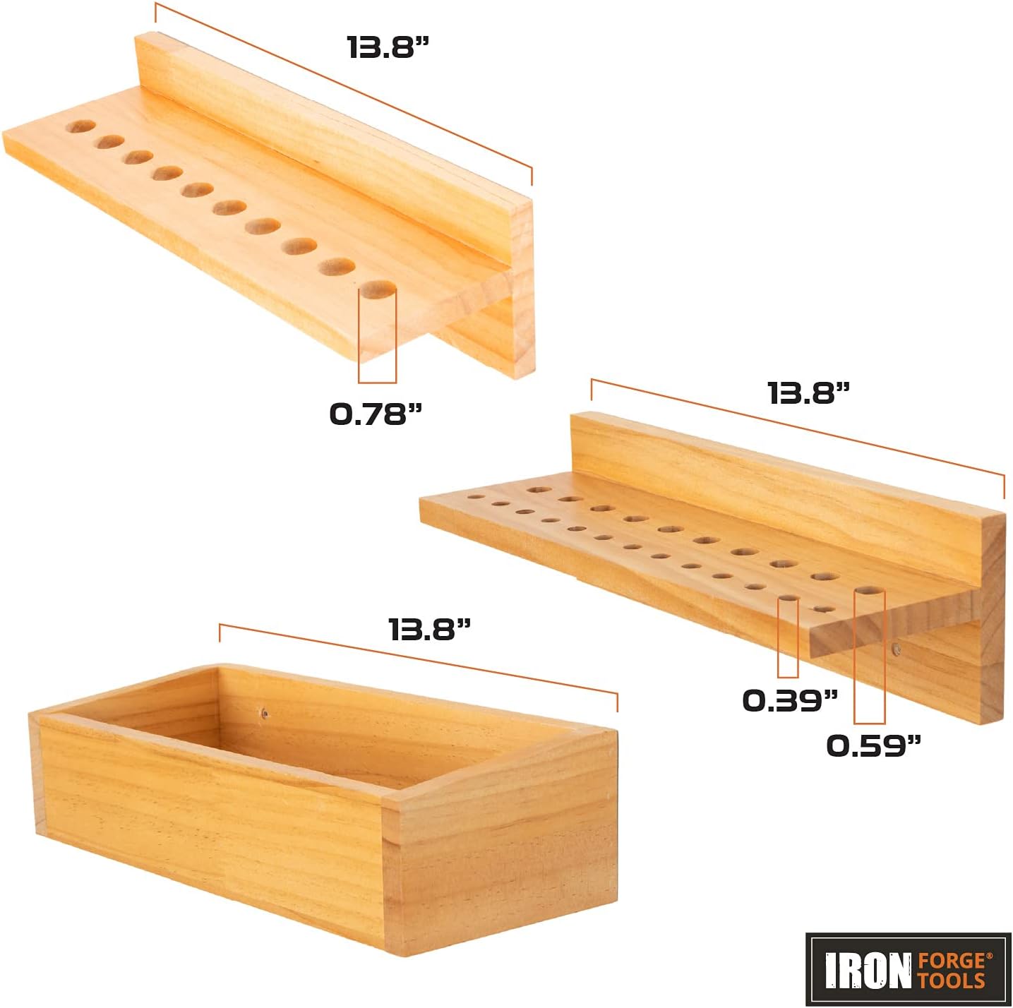 Screwdriver Organizer, Hammer Holder and Pliers Rack - Wall Mount Workshop Hand Tool Organizers and Storage