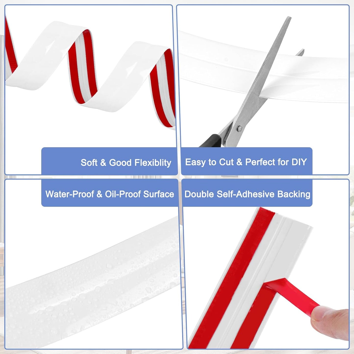 Wall Corner Protector Moulding Trim Peel and Stick Wall Corner Guards Trim Flexible Self Adhesive Edge Protector Moulding, 2.4 in x 20 Ft, White