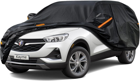 Kayme 7 Layers SUV Car Cover Custom Fit for Buick Encore/Encore GX(2012-2025) Waterproof All Weather for Automobiles, Outdoor Full Cover Rain Sun UV Protection.Black
