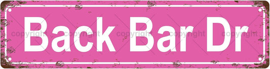 Back Bar Dr Space Vintage Metal Tin Sign, Street Sign, Home Decor, Room Decor, Wall Decor, Bathroom Decor, Bar Decor, Cafe Decor, Garage Decor, 16 x 4 Inch