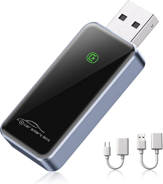 Wireless CarPlay Adapter for Apple - 2025 Slim Edition, Plug & Play Connection Converts Factory Wired to Wireless CarPlay Adapter for iPhone CarPlay Dongle for iOS 10+ (Black)