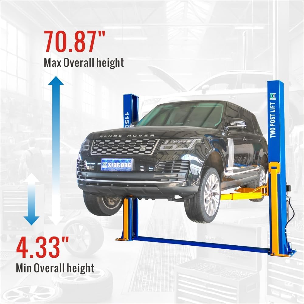 XK-1150 Auto Lift Car Lift Capacity 11500 Lbs Two Post Truck Hoist with 36 Months Parts Replacement