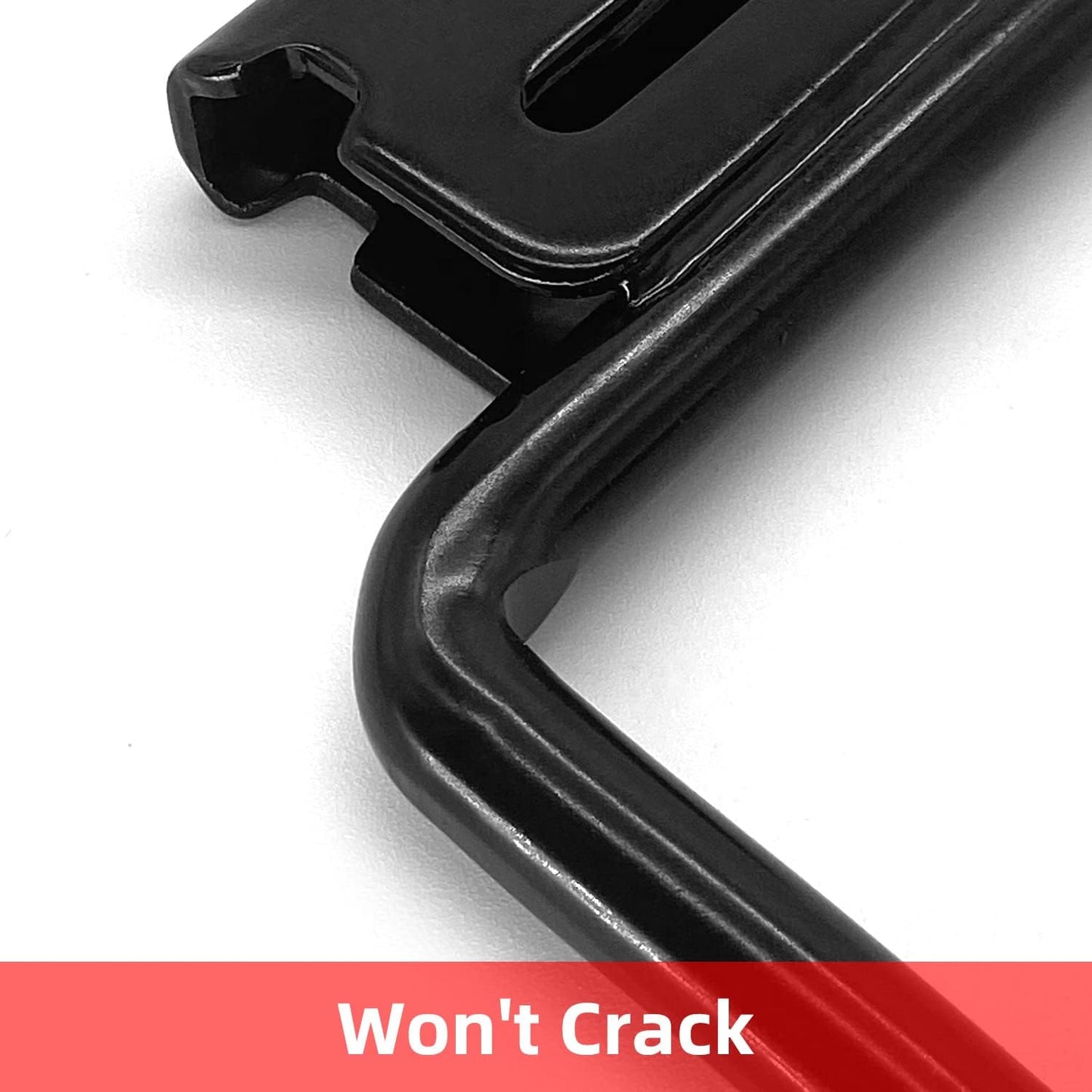 6PCS E Track J Hooks Heavy Duty E Track X Track Steel Hanger, Spring Fitting E Track Accessories for Enclosed Trailer, Cargo Van,Semi-Trucks Trailer,Black