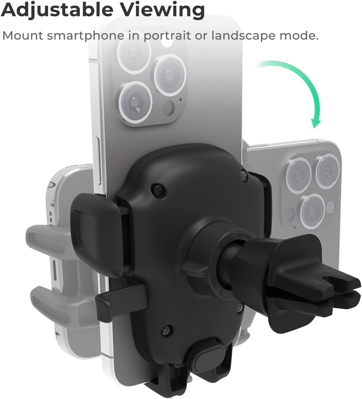 iOttie Easy One Touch Signature Air Vent & Flush Mount Combo - Universal Car Mount Phone Holder for iPhone, Google, Samsung, Moto, LG, and all other Smartphones