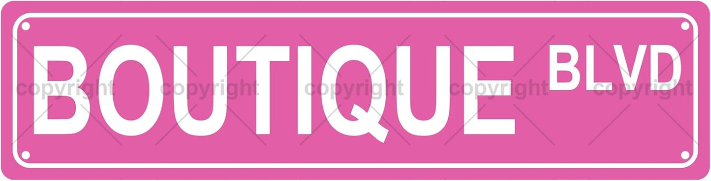 BOUTIQUE BLVD Space Metal Tin Street Sign Bar Cafe Garage Cave Home Room Wall Bathroom Farmhouse Garden Porch Patio Decor, 16 x 4 Inch