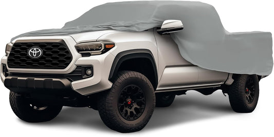 Car Covers Weatherproof Max Truck Cover & Warranty Compatible with Ford 2011-2019 F-150 Crew Cab, 5.5 with Camper Shell– Outdoor Cover, Prevents Theft with Cable Lock
