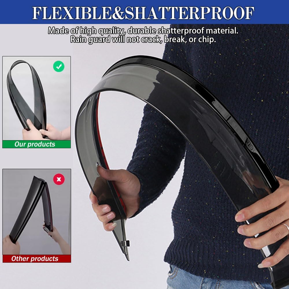 Rain Guards for Hyundai Tucson SEL 2016-2021, Tape-on Side Window Deflectors for Hyundai Tucson, Window Visors for Hyundai Cars,for Hyundai Car Accessories 4 Rain Guards ＆ 2 Car Coasters