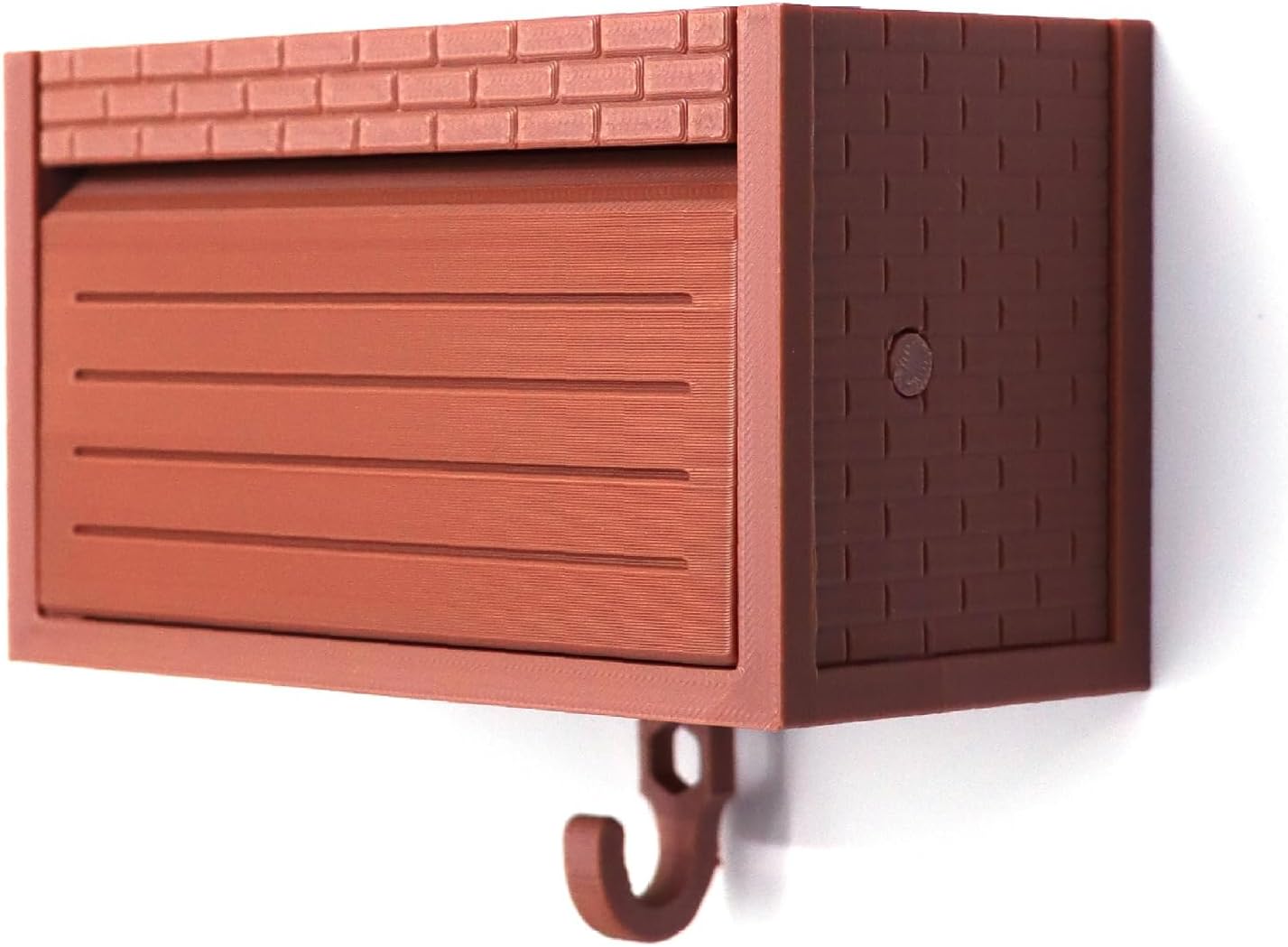 Wall-Mounted Car Display Key Holder, Decorative Garage Model Design, Multiple Colors（No Car） (Brick-Brown（No Car）)