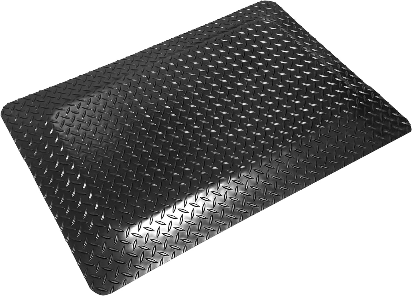 Rhino Mats, American Classic Diamond Anti-Fatigue Mats, Industrial Ergonomic Comfort Standing Mat for Work, Home, Garage, Office, Kitchen or Anywhere (Black 9/16" Thick, 2 FT. x 12 FT.)