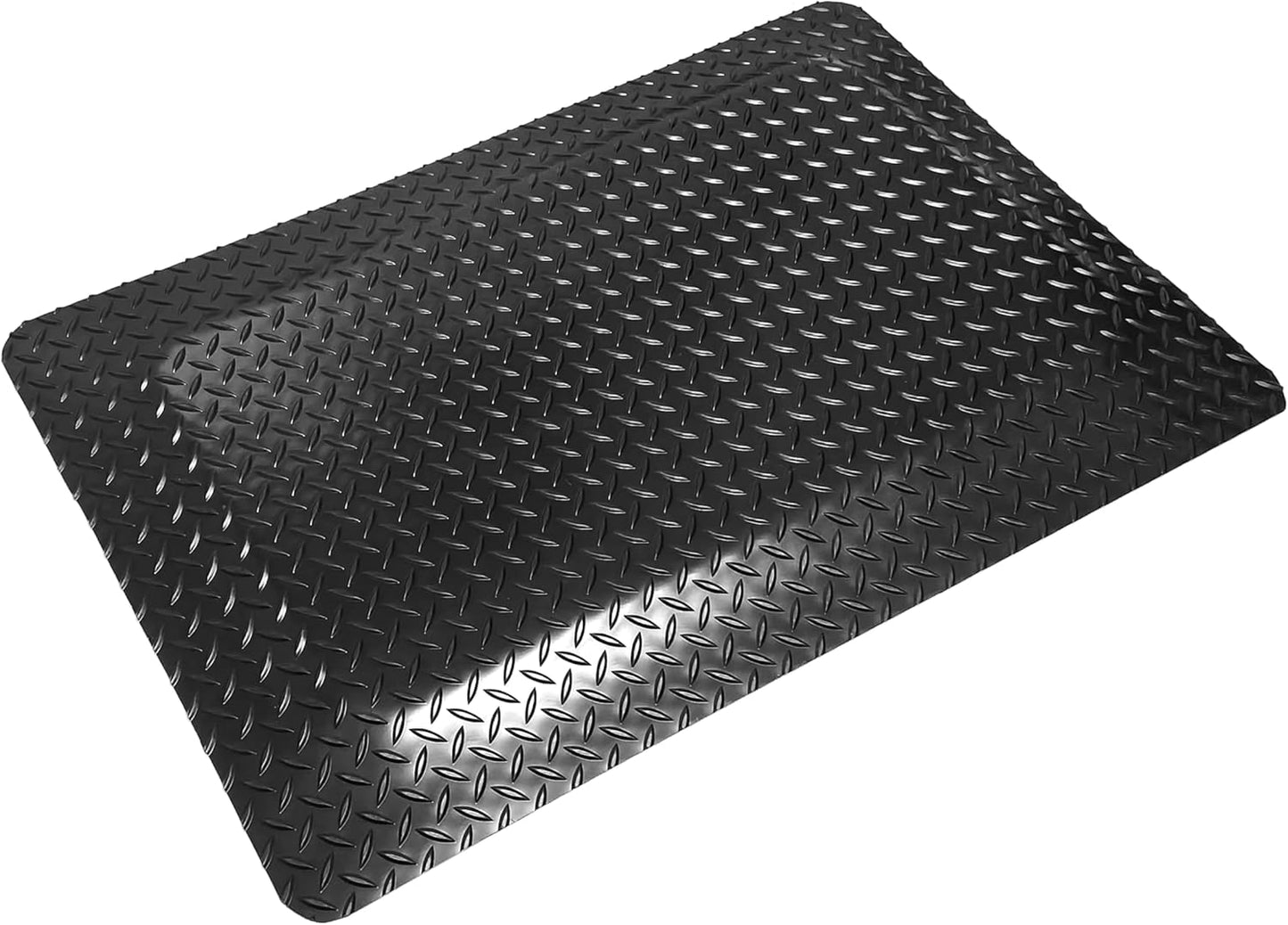 Rhino Mats, American Classic Diamond Anti-Fatigue Mats, Industrial Ergonomic Comfort Standing Mat for Work, Home, Garage, Office, Kitchen or Anywhere (Black 9/16" Thick, 4 FT. x 6 FT.)