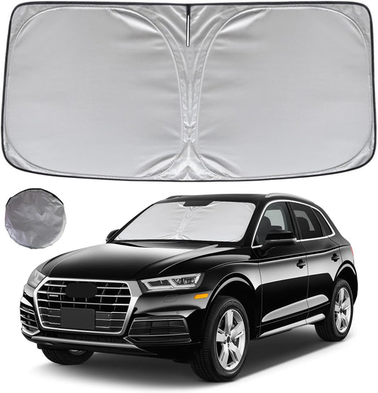 KAYZT Windshield Sun Shade for 2018-2025 2026 Audi Q5 SUV Foldable Sunshade Front Window Custom Fit Car Accessories