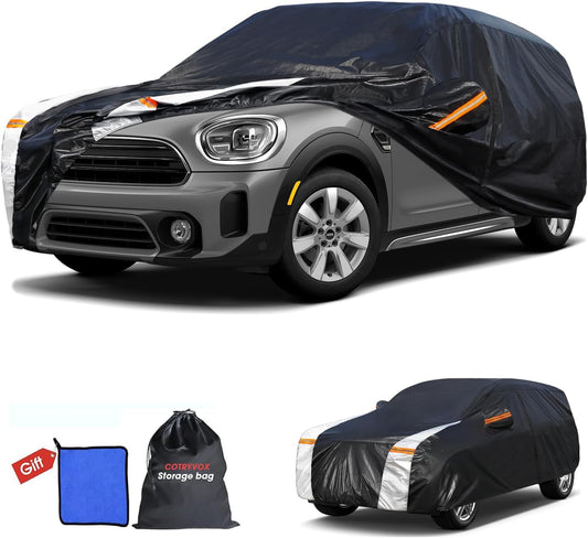 Mini Countryman Car Cover 100% Waterproof All Weather, Gift with Towel, 10 Layers SUV Car Cover Custom Fit 2010-2025 Mini Countryman, Full Exterior Covers Rain Sun UV Protection with Door Zipper.