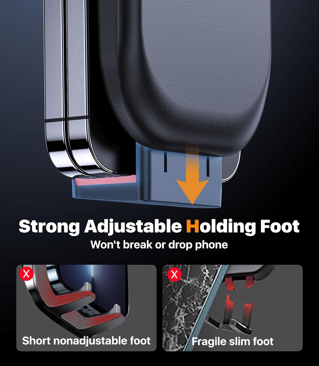 Ultra Stable Phone Holders for Your Car [Powerful & 360 Adjustable Suction Cup] Universal Car Phone Holder Mount Long Arm Flexible Car Mount for Dashboard Windshield Air Vent All Phone Case - Pink