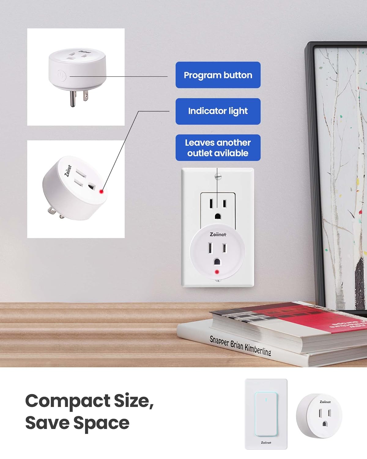 Remote Control Outlet Plug Switch, Buckle Design & Removable Wireless Light Switch, 300 ft, 15A/1500W, Programmable, for Household Appliances(3 Pack)
