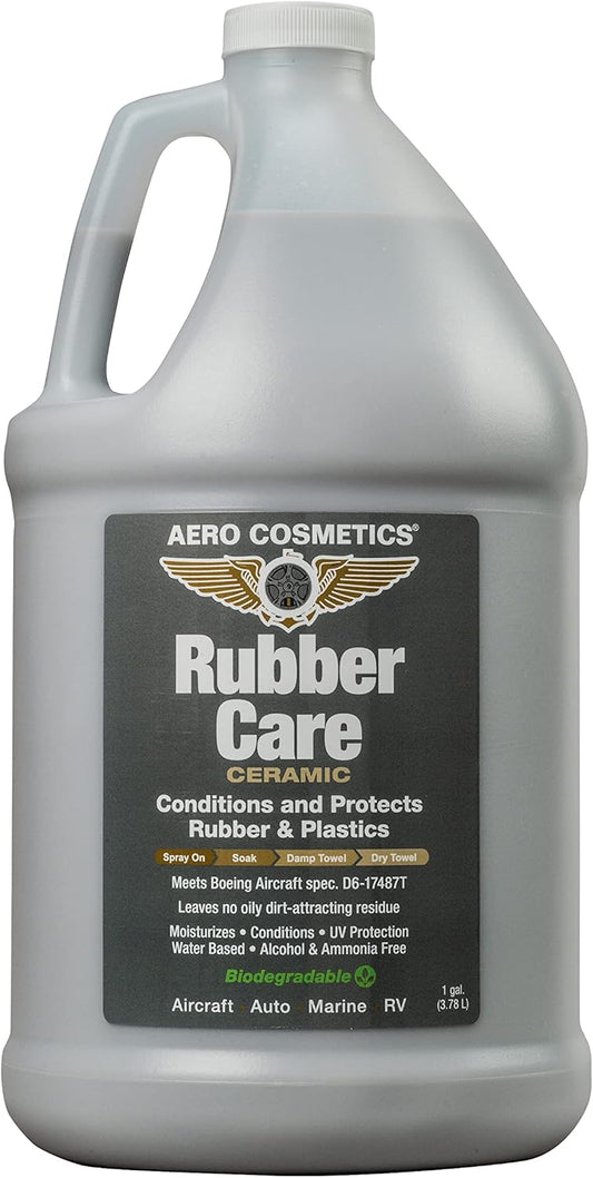 Ceramic Tire Dressing Protector, No Tire Shine, No Dirt or Brake Dust Attracting Residue 1 Gallon Satin/Matte Finish Stays Clean Longer Cleans Up Easier Aircraft Grade Better Than Automotive Products
